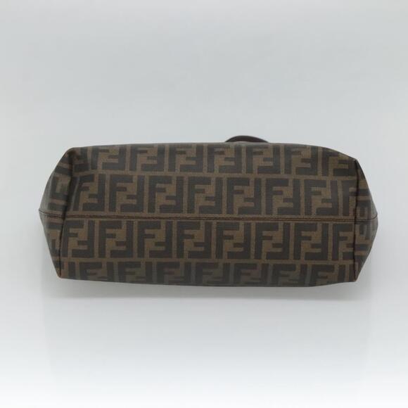 FENDI Zucca Canvas Tote Bag Pvc Black Brown - Picture 9 of 12